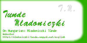 tunde mladoniczki business card